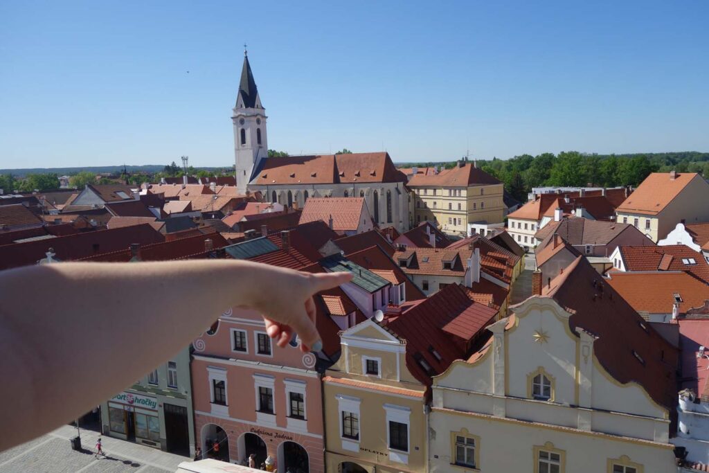 Pohled z radniční věže na Třeboň