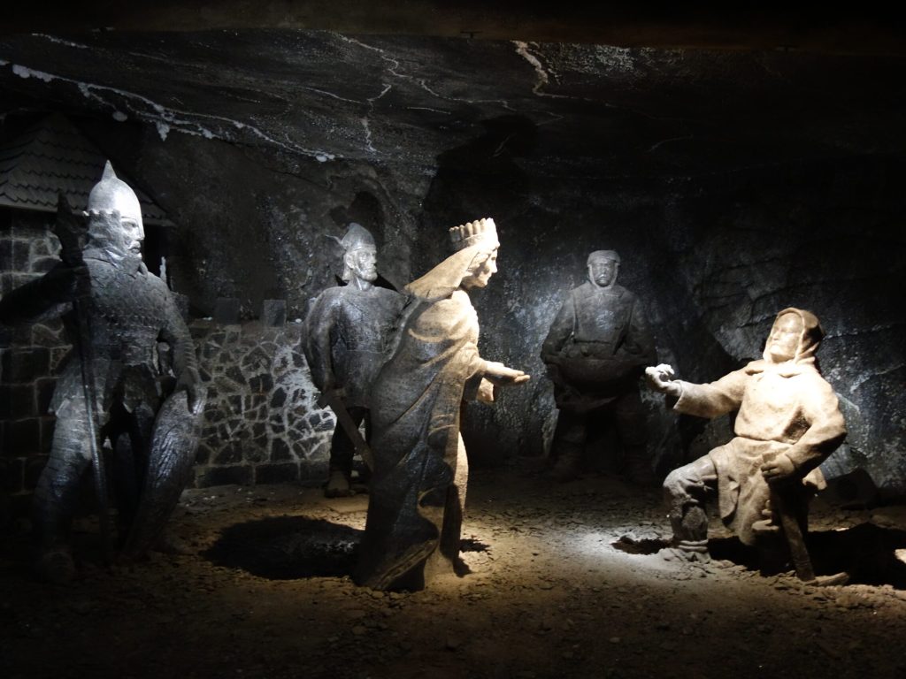 Výzdoba solného dolu Wieliczka